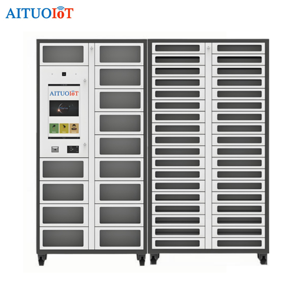 Smart tool cabinet efficient management of factory material 14 doors kiosk+36 doors sub-locker