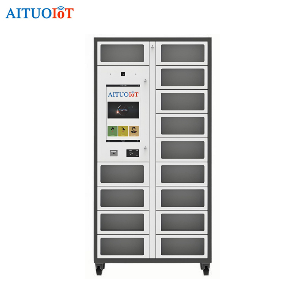 Intelligent Tool Locker for Medical tools and samples management with 14 doors Kiosk & 18 doors Sub-cabinet